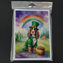 Load image into Gallery viewer, English Cocker Spaniel St Patrick's Day Greeting Cards - Blank Note Cards – 8-Pack of Artist-Designed Cards with Envelopes