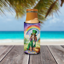 Load image into Gallery viewer, English Cocker Spaniel St Patrick's Day Slim Can Huggers – Fun, Functional Drink Coolers for Every Occasion