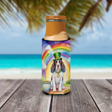 Load image into Gallery viewer, English Springer Spaniel St Patrick's Day Slim Can Huggers – Fun, Functional Drink Coolers for Every Occasion