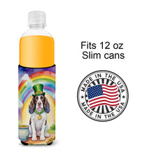Load image into Gallery viewer, English Springer Spaniel St Patrick's Day Slim Can Huggers – Fun, Functional Drink Coolers for Every Occasion
