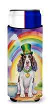 Load image into Gallery viewer, English Springer Spaniel St Patrick's Day Slim Can Huggers – Fun, Functional Drink Coolers for Every Occasion