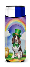 Load image into Gallery viewer, English Springer Spaniel St Patrick's Day Slim Can Huggers – Fun, Functional Drink Coolers for Every Occasion