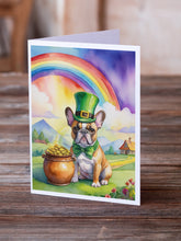 Load image into Gallery viewer, French Bulldog St Patrick's Day Greeting Cards - Blank Note Cards – 8-Pack of Artist-Designed Cards with Envelopes