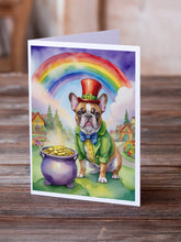Load image into Gallery viewer, French Bulldog St Patrick's Day Greeting Cards - Blank Note Cards – 8-Pack of Artist-Designed Cards with Envelopes