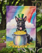 Load image into Gallery viewer, German Shepherd St. Patrick’s Day Garden Flag – Dog with Pot of Gold &amp; Rainbow Yard Decor