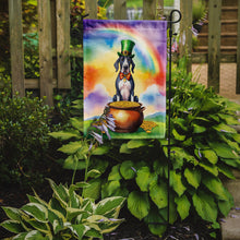 Load image into Gallery viewer, Great Dane St. Patrick’s Day Garden Flag – Dog with Pot of Gold &amp; Rainbow Yard Decor