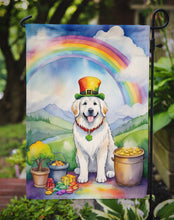 Load image into Gallery viewer, Great Pyrenees St. Patrick’s Day Garden Flag – Dog with Pot of Gold &amp; Rainbow Yard Decor