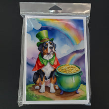 Load image into Gallery viewer, Greater Swiss Mountain Dog St Patrick's Day Greeting Cards - Blank Note Cards – 8-Pack of Artist-Designed Cards with Envelopes