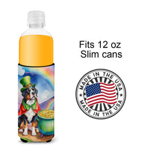 Load image into Gallery viewer, Greater Swiss Mountain Dog St Patrick's Day Slim Can Huggers – Fun, Functional Drink Coolers for Every Occasion
