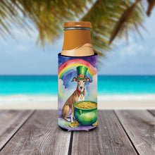 Load image into Gallery viewer, Greyhound St Patrick's Day Slim Can Huggers – Fun, Functional Drink Coolers for Every Occasion