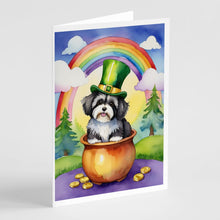 Load image into Gallery viewer, Havanese St Patrick's Day Greeting Cards - Blank Note Cards – 8-Pack of Artist-Designed Cards with Envelopes