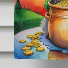 Load image into Gallery viewer, Keeshond St Patrick's Day House Flag