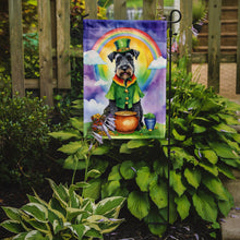 Load image into Gallery viewer, Kerry Blue Terrier St. Patrick’s Day Garden Flag – Dog with Pot of Gold &amp; Rainbow Yard Decor