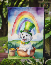 Load image into Gallery viewer, Kuvasz St. Patrick’s Day Garden Flag – Dog with Pot of Gold &amp; Rainbow Yard Decor
