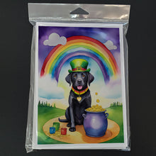 Load image into Gallery viewer, Labrador Retriever St Patrick's Day Greeting Cards - Blank Note Cards – 8-Pack of Artist-Designed Cards with Envelopes