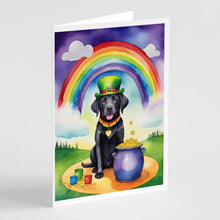 Load image into Gallery viewer, Labrador Retriever St Patrick's Day Greeting Cards - Blank Note Cards – 8-Pack of Artist-Designed Cards with Envelopes