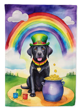 Load image into Gallery viewer, Labrador Retriever St. Patrick’s Day Garden Flag – Dog with Pot of Gold &amp; Rainbow Yard Decor
