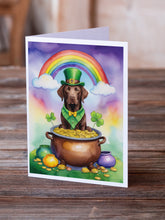Load image into Gallery viewer, Labrador Retriever St Patrick's Day Greeting Cards - Blank Note Cards – 8-Pack of Artist-Designed Cards with Envelopes
