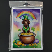 Load image into Gallery viewer, Labrador Retriever St Patrick's Day Greeting Cards - Blank Note Cards – 8-Pack of Artist-Designed Cards with Envelopes