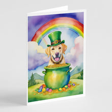 Load image into Gallery viewer, Labrador Retriever St Patrick's Day Greeting Cards - Blank Note Cards – 8-Pack of Artist-Designed Cards with Envelopes