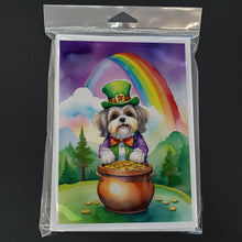 Load image into Gallery viewer, Lhasa Apso St Patrick's Day Greeting Cards - Blank Note Cards – 8-Pack of Artist-Designed Cards with Envelopes