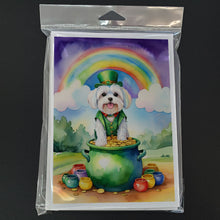 Load image into Gallery viewer, Maltese St Patrick's Day Greeting Cards - Blank Note Cards – 8-Pack of Artist-Designed Cards with Envelopes