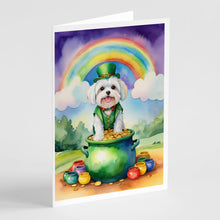 Load image into Gallery viewer, Maltese St Patrick's Day Greeting Cards - Blank Note Cards – 8-Pack of Artist-Designed Cards with Envelopes
