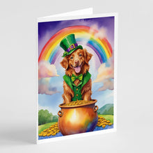 Load image into Gallery viewer, Nova Scotia Duck Tolling Retriever St Patrick's Day Greeting Cards - Blank Note Cards – 8-Pack of Artist-Designed Cards with Envelopes