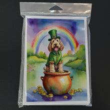 Load image into Gallery viewer, Otterhound St Patrick's Day Greeting Cards - Blank Note Cards – 8-Pack of Artist-Designed Cards with Envelopes