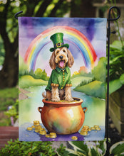 Load image into Gallery viewer, Otterhound St. Patrick’s Day Garden Flag – Dog with Pot of Gold &amp; Rainbow Yard Decor