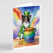 Load image into Gallery viewer, Papillon St Patrick's Day Greeting Cards - Blank Note Cards – 8-Pack of Artist-Designed Cards with Envelopes