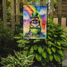 Load image into Gallery viewer, Pekingese St. Patrick’s Day Garden Flag – Dog with Pot of Gold &amp; Rainbow Yard Decor