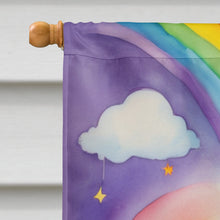 Load image into Gallery viewer, White Poodle St Patrick's Day House Flag