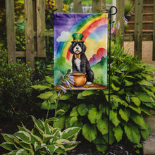 Load image into Gallery viewer, Portuguese Water Dog St. Patrick’s Day Garden Flag – Dog with Pot of Gold &amp; Rainbow Yard Decor