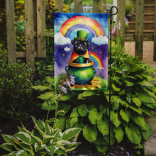 Load image into Gallery viewer, Pug St. Patrick’s Day Garden Flag – Dog with Pot of Gold &amp; Rainbow Yard Decor