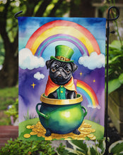 Load image into Gallery viewer, Pug St. Patrick’s Day Garden Flag – Dog with Pot of Gold &amp; Rainbow Yard Decor