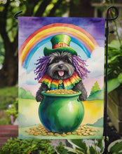 Load image into Gallery viewer, Puli St. Patrick’s Day Garden Flag – Dog with Pot of Gold &amp; Rainbow Yard Decor