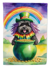 Load image into Gallery viewer, Puli St. Patrick’s Day Garden Flag – Dog with Pot of Gold &amp; Rainbow Yard Decor