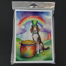 Load image into Gallery viewer, Saluki St Patrick's Day Greeting Cards - Blank Note Cards – 8-Pack of Artist-Designed Cards with Envelopes