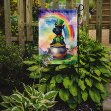 Load image into Gallery viewer, Scottish Terrier St. Patrick’s Day Garden Flag – Dog with Pot of Gold &amp; Rainbow Yard Decor