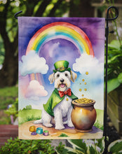 Load image into Gallery viewer, Sealyham Terrier St. Patrick’s Day Garden Flag – Dog with Pot of Gold &amp; Rainbow Yard Decor