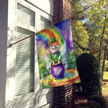 Load image into Gallery viewer, Shiba Inu St Patrick's Day House Flag
