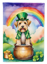 Load image into Gallery viewer, Wheaten Terrier St Patrick's Day House Flag