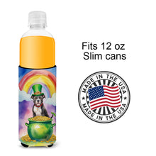 Load image into Gallery viewer, Staffordshire Bull Terrier St Patrick's Day Slim Can Huggers – Fun, Functional Drink Coolers for Every Occasion