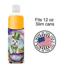 Load image into Gallery viewer, Westie St Patrick's Day Slim Can Huggers – Fun, Functional Drink Coolers for Every Occasion