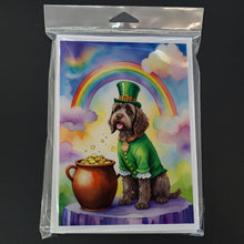 Load image into Gallery viewer, Wirehaired Pointing Griffon St Patrick's Day Greeting Cards - Blank Note Cards – 8-Pack of Artist-Designed Cards with Envelopes