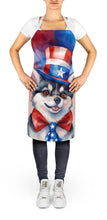 Load image into Gallery viewer, Alaskan Klee Kai Patriotic American Apron – Artist-Designed Kitchen, BBQ &amp; Craft Apron