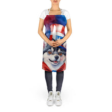 Load image into Gallery viewer, Alaskan Klee Kai Patriotic American Apron – Artist-Designed Kitchen, BBQ &amp; Craft Apron