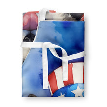 Load image into Gallery viewer, Alaskan Malamute Patriotic American Apron – Artist-Designed Kitchen, BBQ &amp; Craft Apron