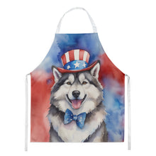 Load image into Gallery viewer, Alaskan Malamute Patriotic American Apron – Artist-Designed Kitchen, BBQ &amp; Craft Apron
